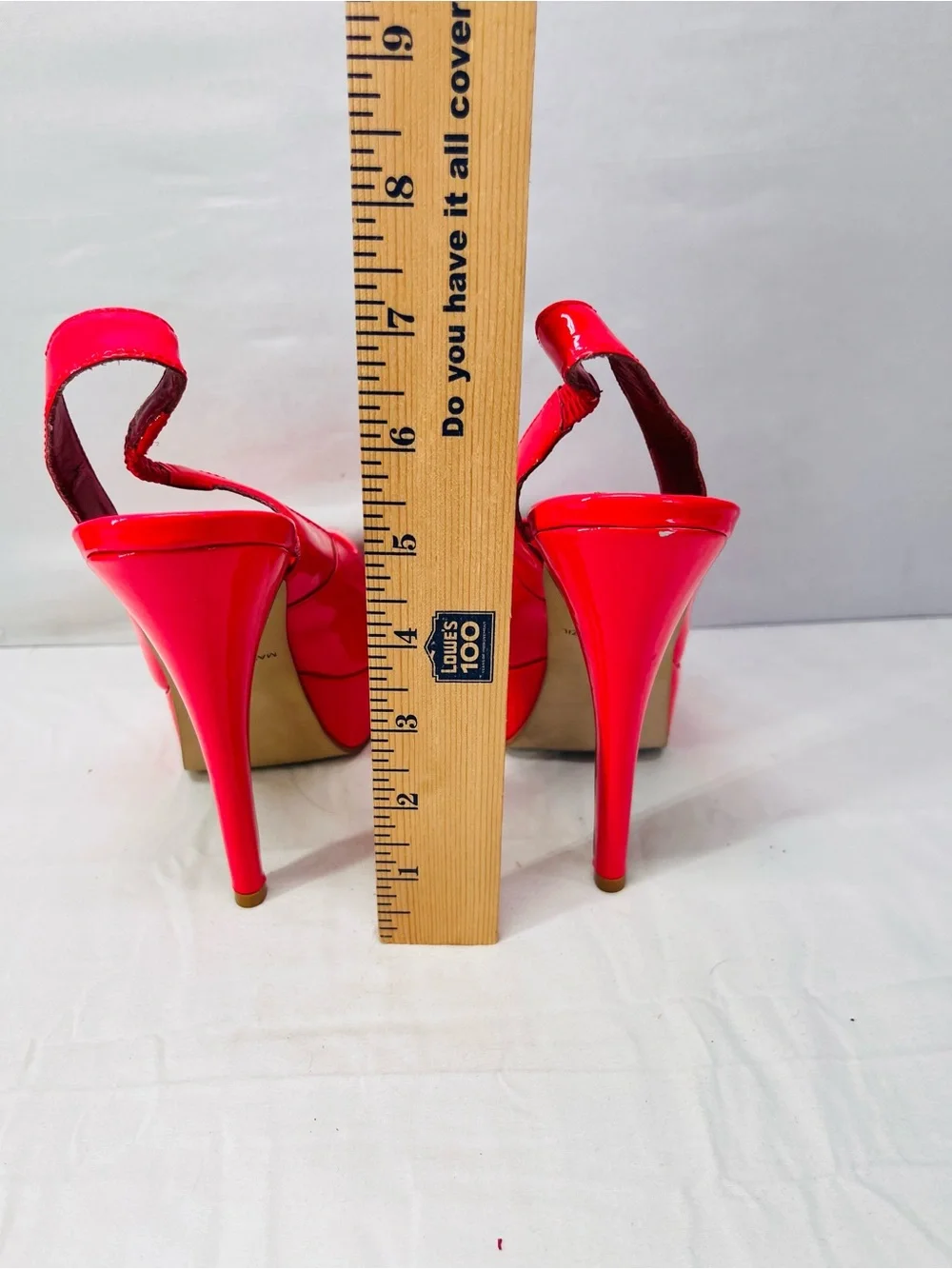 Steven By Steve Madden Bright Red Patent Slingback Peep-Toe Heels